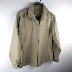 Women's Guide's Choice Beige Outdoor Hiking Fishing Long Sleeve Mesh Shirt SZ LG